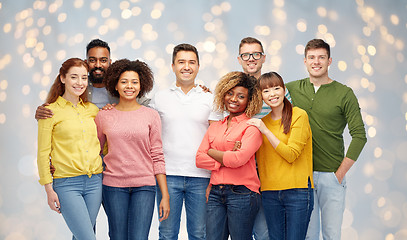 Image showing international group of happy smiling people