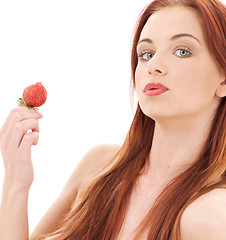 Image showing strawberry girl