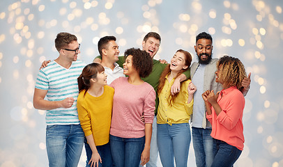 Image showing international group of happy laughing people