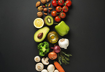 Image showing Healthy food with vegetable and fruit