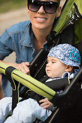 Image showing mother and baby in the park