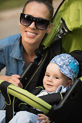 Image showing mother and baby in the park