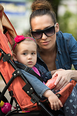 Image showing mother and baby in the park