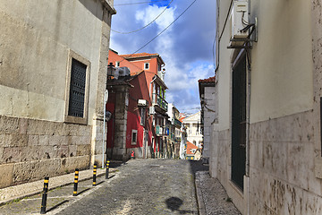 Image showing Street  in old town of Lisbon, Portugal