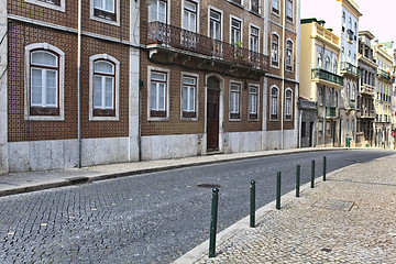 Image showing Street  in old town of Lisbon, Portugal