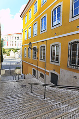 Image showing Street  in old town of Lisbon, Portugal