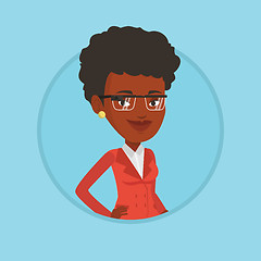 Image showing Woman wearing smart glass vector illustration.