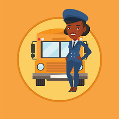 Image showing School bus driver vector illustration.