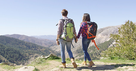 Image showing Young people holding hands