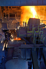 Image showing steel buckets to transport molten metal