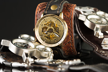 Image showing unusual watches. several alternatives dials