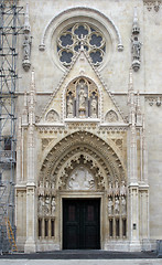 Image showing Entrance portal of the Zagreb cathedral