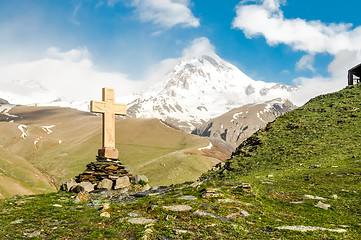 Image showing Cross in mountains