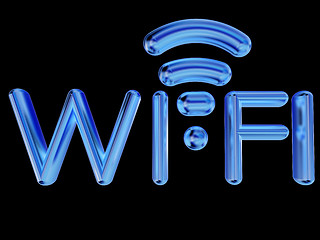 Image showing Gold wifi icon for new year holidays. 3d illustration