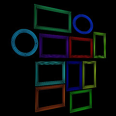 Image showing Abstract frames. Conceptual design. 3D illustration