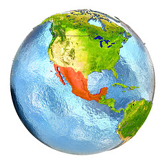 Image showing Mexico in red on full Earth