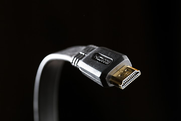 Image showing Usb cable on black background