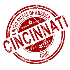 Image showing Cincinnati Ohio stamp with white background