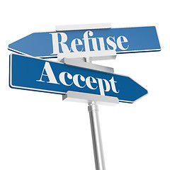 Image showing Accept and Refuse signs