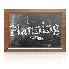 Image showing Planning text written on blackboard