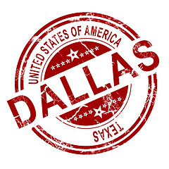 Image showing Dallas Texas stamp with white background
