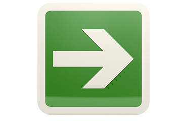 Image showing Green right arrow sign