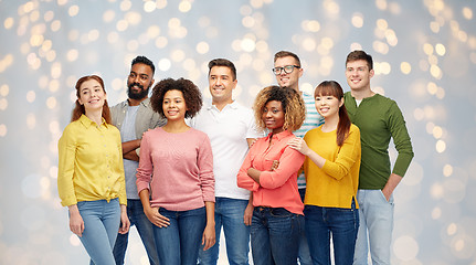 Image showing international group of happy smiling people