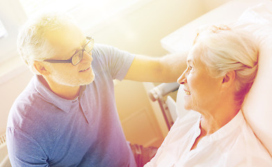 Image showing senior couple meeting at hospital ward