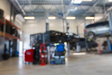 Image showing car service station bokeh