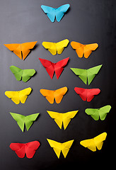 Image showing origami butterflies