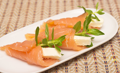 Image showing red fish appetizers