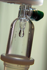 Image showing Medicine drops in transfusion set