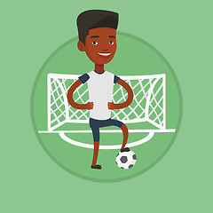 Image showing Football player with ball vector illustration.