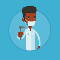 Image showing Ear nose throat doctor vector illustration.