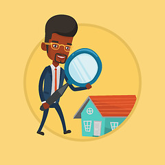 Image showing Man looking for house vector illustration.