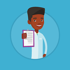 Image showing Doctor with clipboard vector illustration.