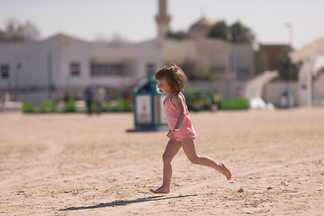 Image showing little cute girl at beach