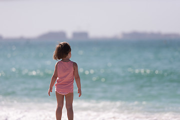 Image showing little cute girl at beach