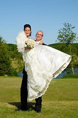 Image showing Bride and groom