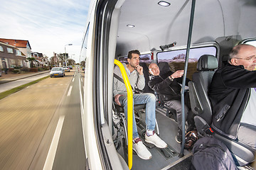 Image showing Disabled taxi on the road