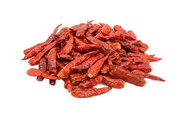 Image showing Spicy red birds eye chilli peppers