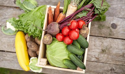 Image showing close up of vegetables on farm