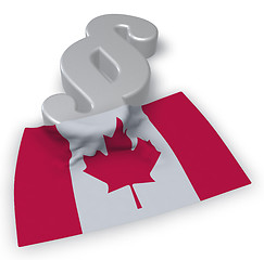 Image showing canada flag and paragraph symbol - 3d illustration