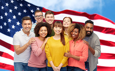 Image showing international group of happy smiling people