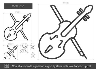 Image showing Viola line icon.