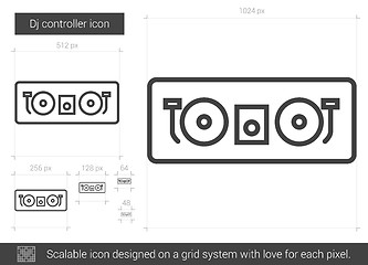 Image showing Dj controller line icon.