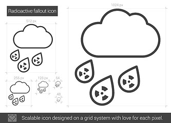 Image showing Radioactive fallout line icon.