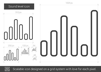 Image showing Sound level line icon.