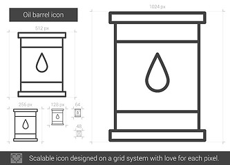 Image showing Oil barrel line icon.