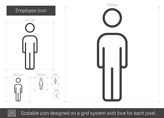 Image showing Employee line icon.
